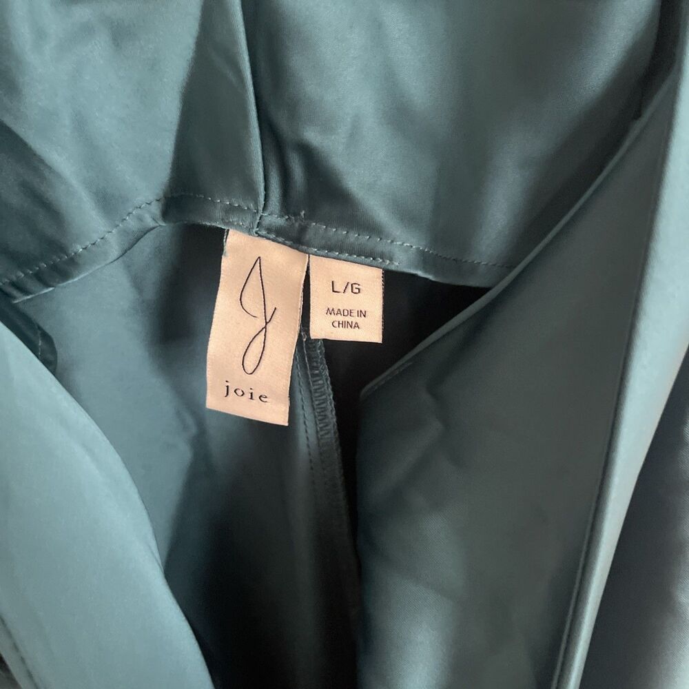 Joie Slip Maxi Dress Women Large Kelly Green Satin Gown Babydoll Flowy - Picture 3 of 4